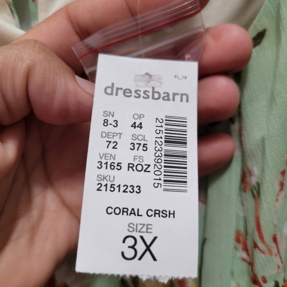 Roz & Ali Long Sleeve Pleated Blouse Floral 3 xl NWT - Picture 6 of 11